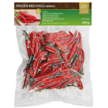 พริกแดงสดแช่แข็งRed Chilli (Whole) Golden Turtle 250 G.