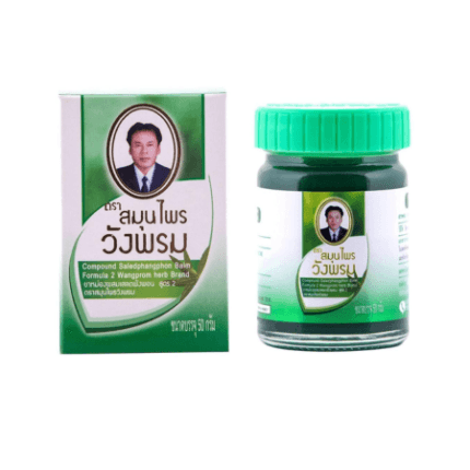 Balsam mentolowy - zielony/ green - WangProm - 50 g ยาหม่องสมุนไพรวังพรม
