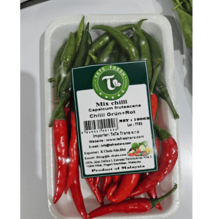 พริกแดง+เขียว เผ็ด100g, fresh chilli