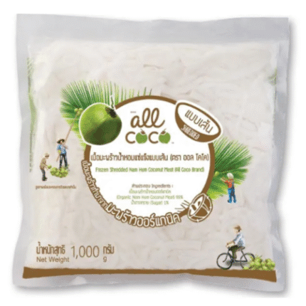 เนื้อมะพร้าวอ่อนน้ำหอมเส้น Shredded Nam Hom Coconut Flesh All Coco Brand 1 kg./each