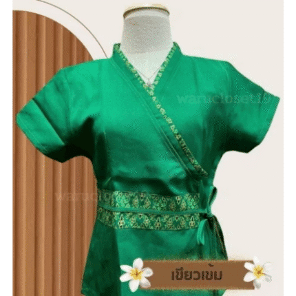 เสื้อสปา Thai massage woman shirt green (L)