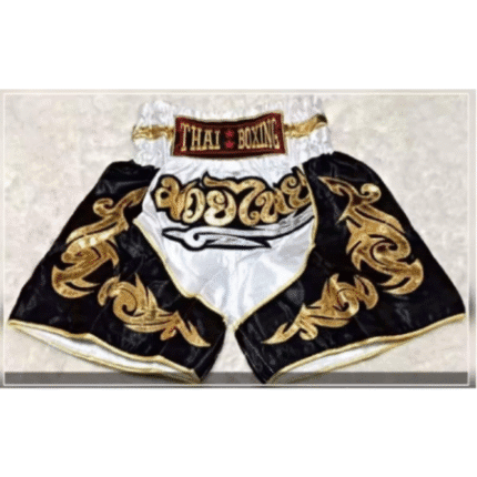 กางเกงมวย MuayThai shorts  (XXS) WHITE