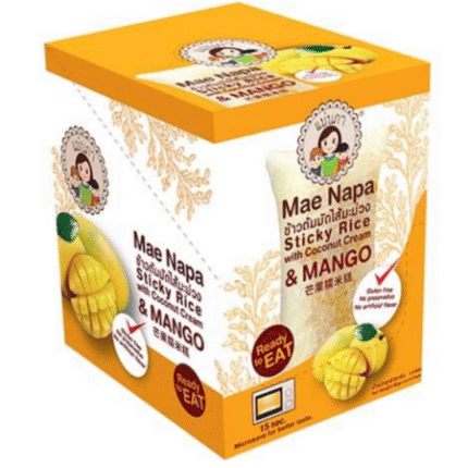 ข้าวต้มมัดไส้มะม่วง BUY 1 FREE 1-MAE NAPA  Glutinous Rice Coconut Mango 80G.X6 FULL BOX