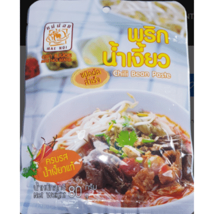 Chili Bean Paste 80g พริกน้ำเงี้ยวชนิดผัดสำเร็จ ตราแม่น้อย